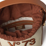 Secchiello con logo 73BS9MU03 RESPONSIBLE 73OFF WHITE/CUOIO V° 73 