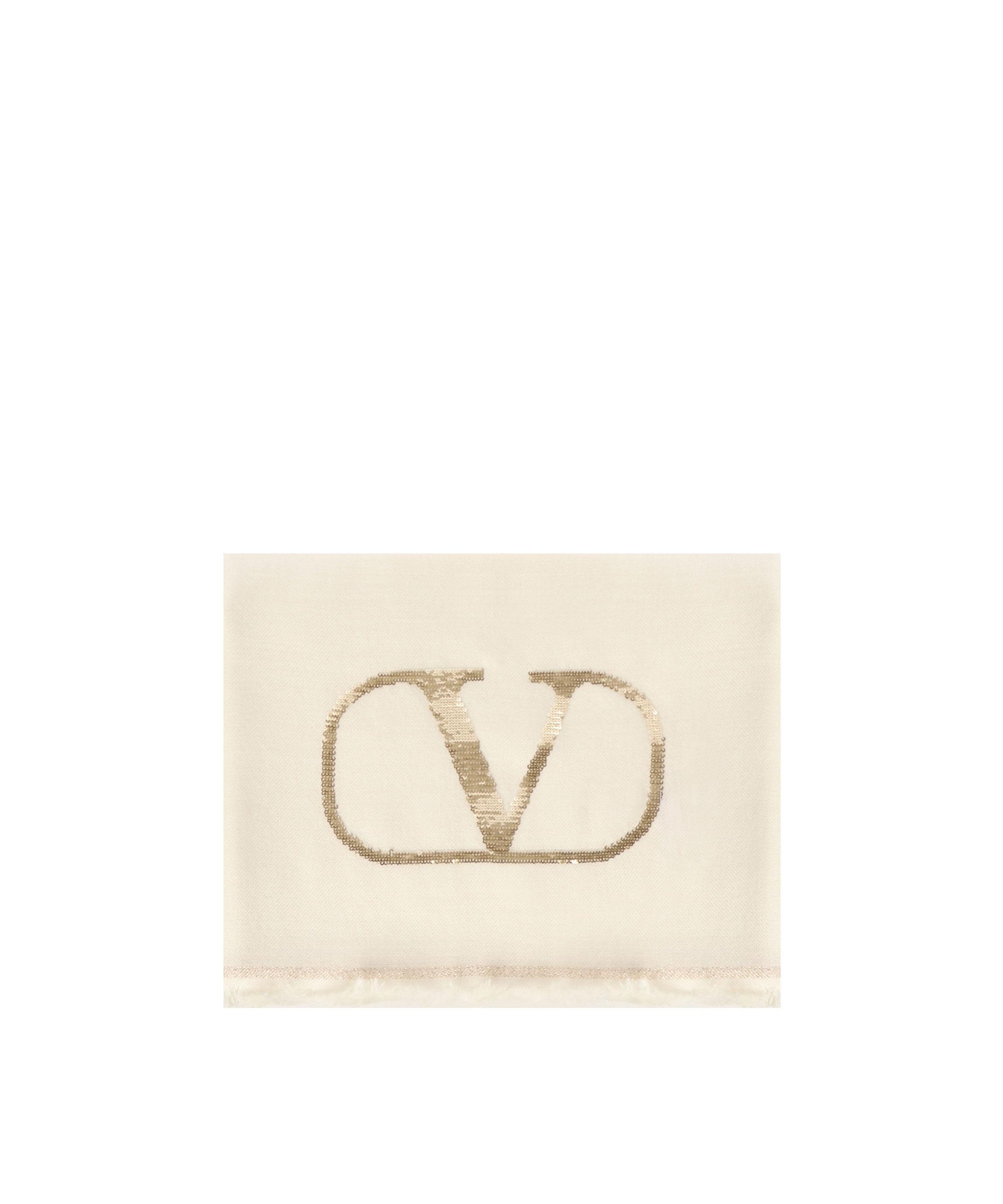 Scialle VLogo Signature in cashmere e seta con logo in lurex 5W2EB107 LMKZYC VALENTINO GARAVANI 