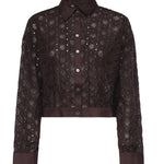 Camicia cropped con ricamo sangallo 106277 A35PM28 PINKO 