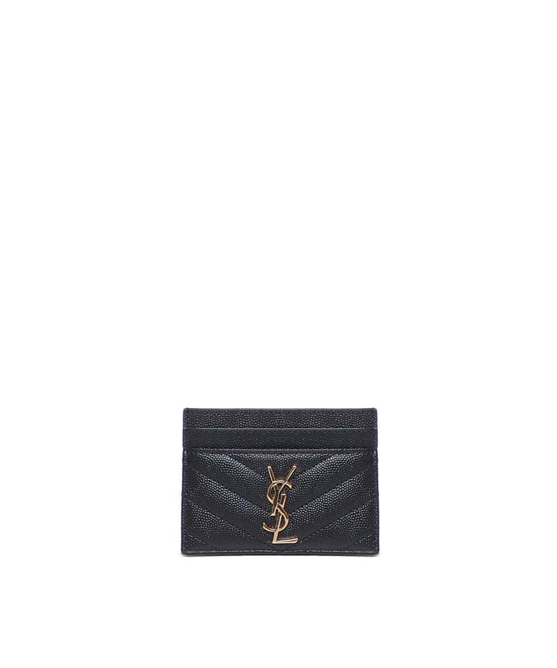 Portacarte in pelle di vitello 423291 BOW011000 SAINT LAURENT 