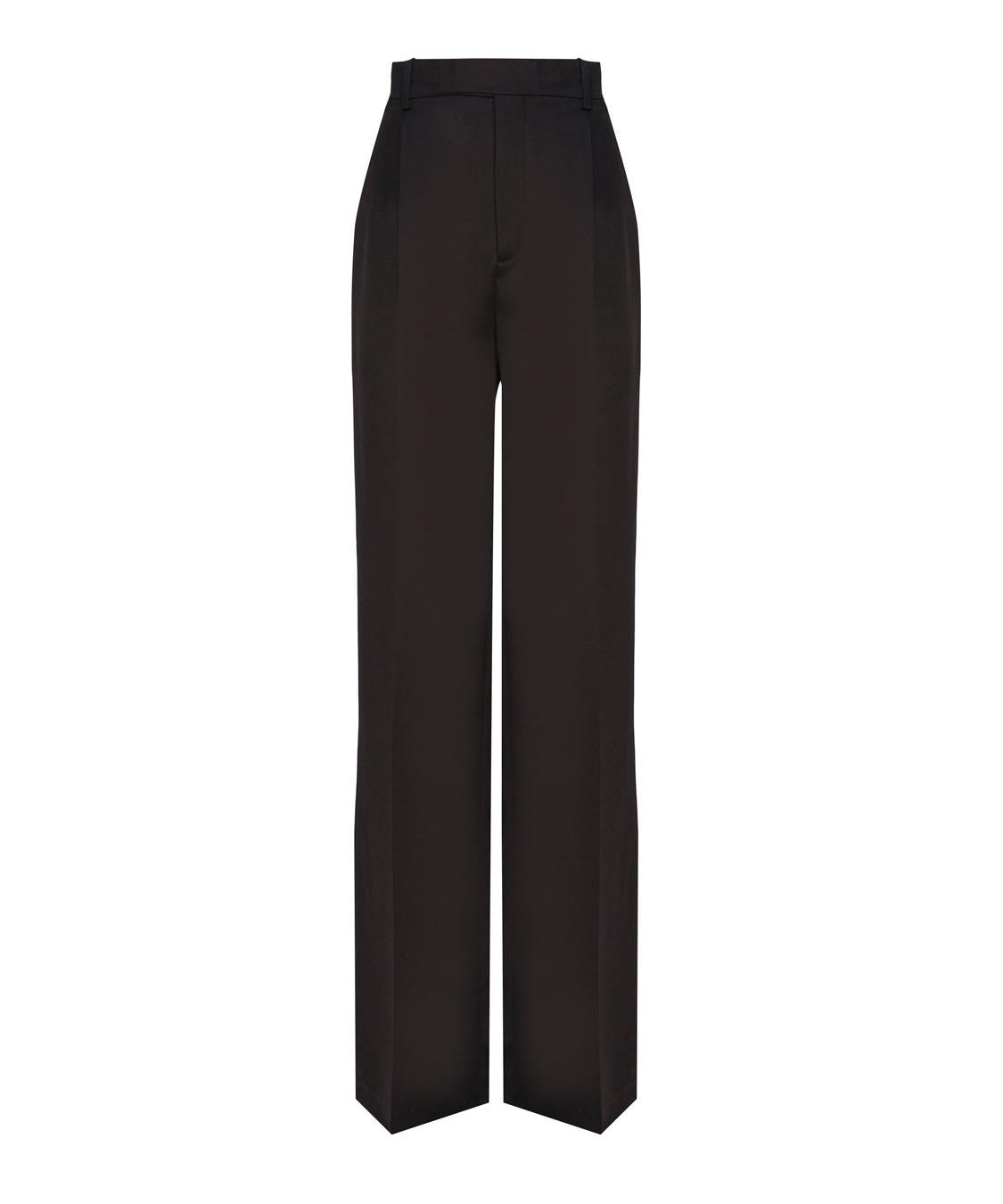 Pantaloni svasati in satin 736713 Y013G1000 SAINT LAURENT 