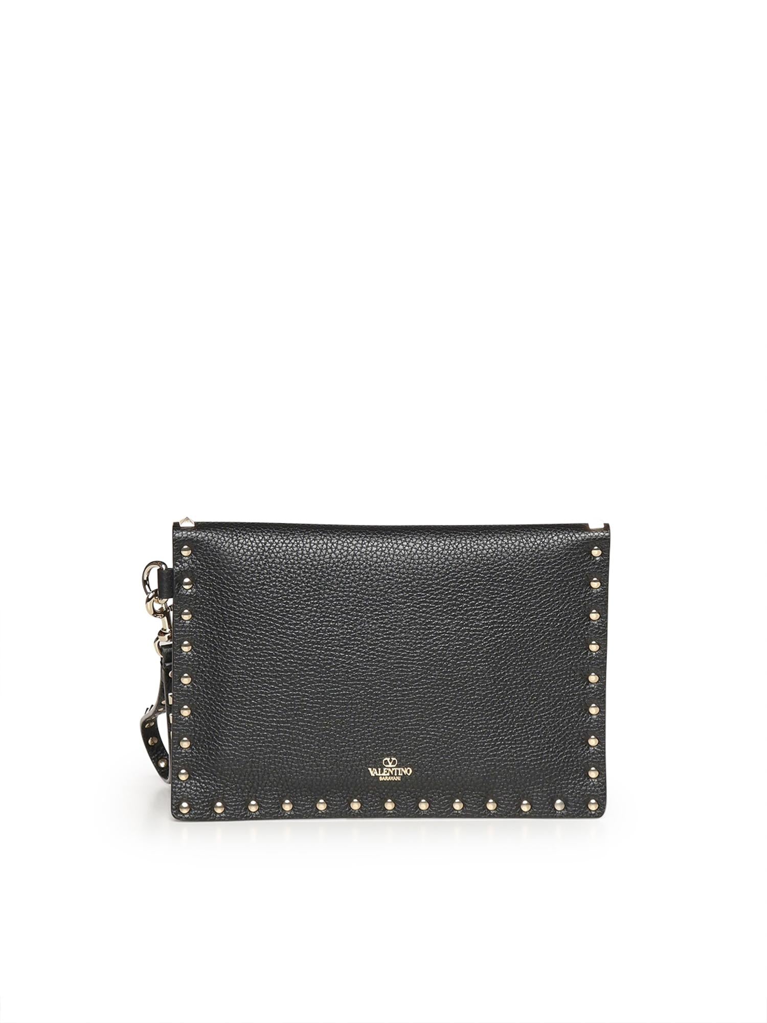 Pouch Rockstud in vitello granato 8W2P0P87 VSH0NO VALENTINO GARAVANI 