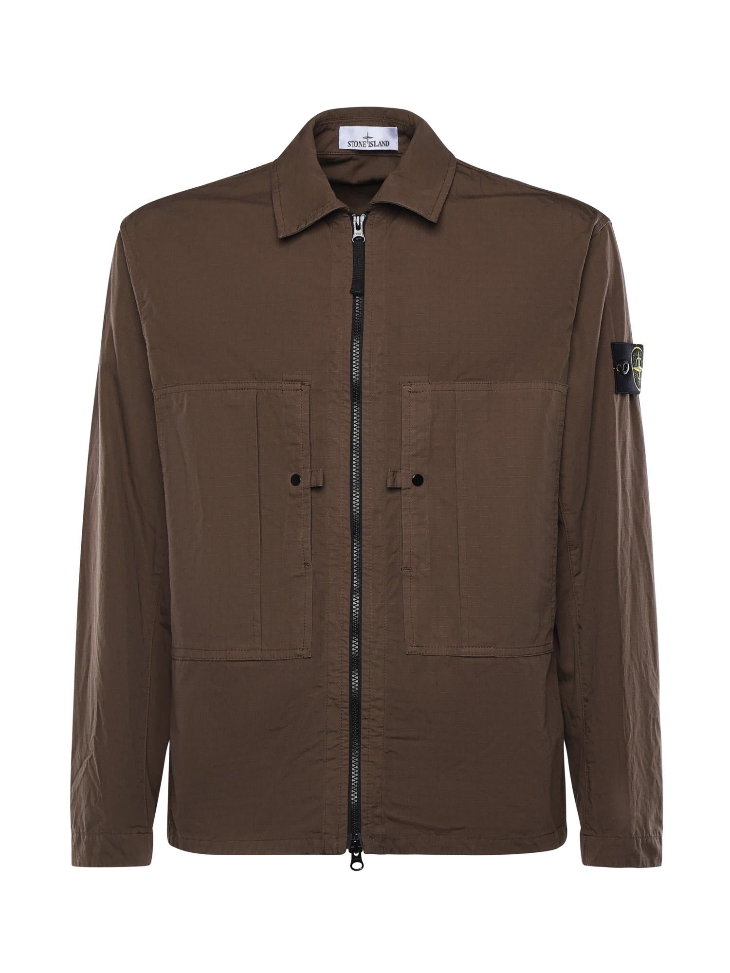 Overshirt in cotone con logo L1S151200005 S0298V007C STONE ISLAND 