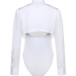 Body-camicia in popeline di cotone AA9B0416T611C 000 ALAIA 