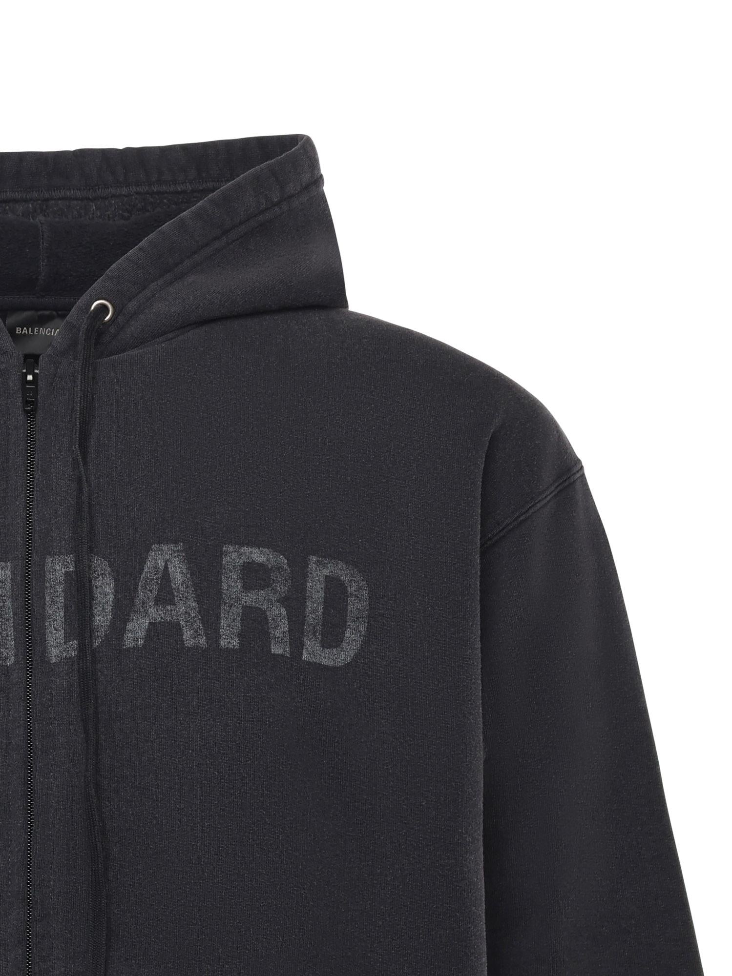 Hoodie con zip Standard in pile dry 850338 TTVC81041 BALENCIAGA 