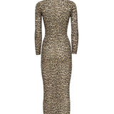 Abito midi con stampa leopard 2A582A M8159 BLUMARINE 
