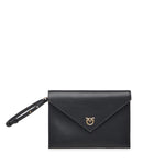 Pochette a mano in pelle con logo 104820 A0F1Z99Q PINKO 