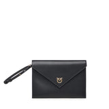 Pochette a mano in pelle con logo 104820 A0F1Z99Q PINKO 