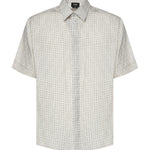 Camicia FF jacquard in lino con impunture FS0795 AU7NF0RQ0 FENDI 