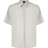 Camicia FF jacquard in lino con impunture FS0795 AU7NF0RQ0 FENDI 