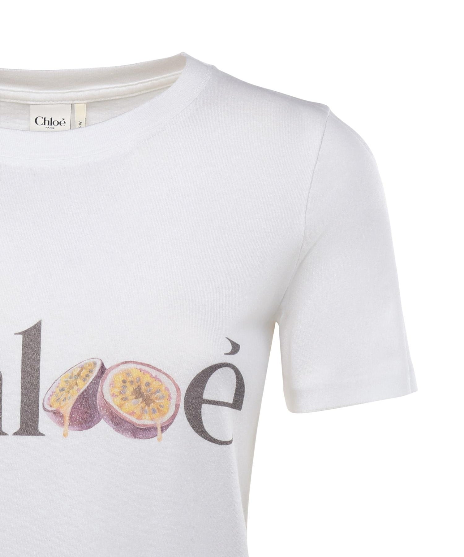 T-shirt in jersey di cotone con logo CH26SJH08197 101 CHLOÉ 