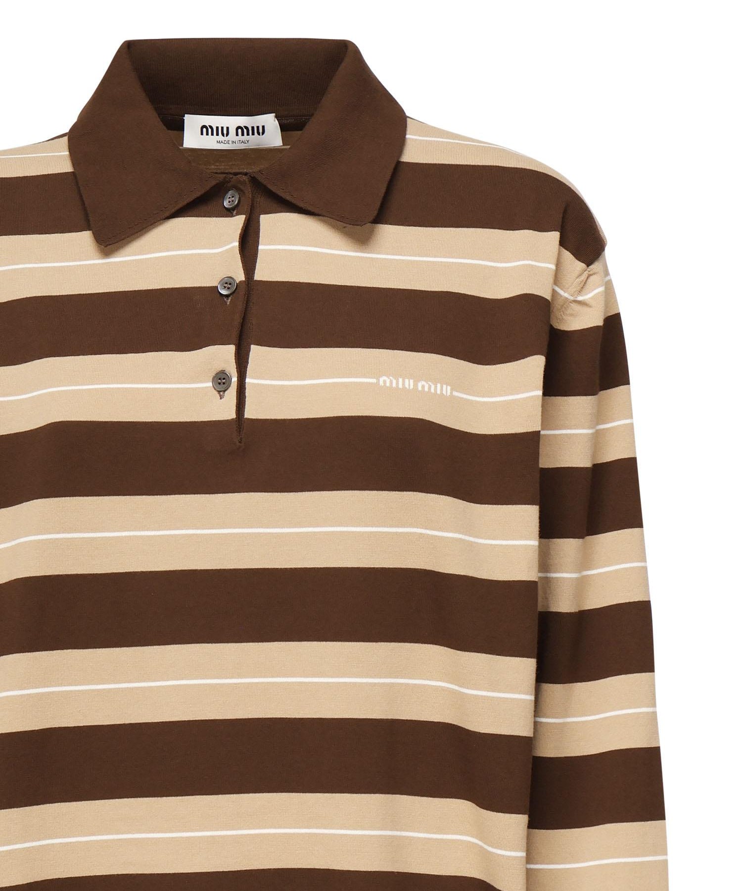Polo in maglia di cotone MMLB32 17NQF0TDB MIU MIU 