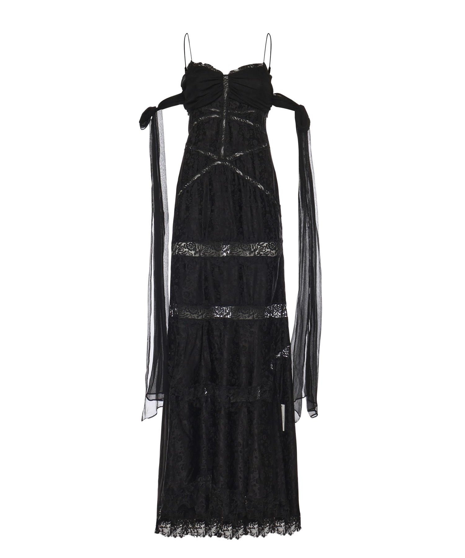 Abito Rita in seta e pizzo CD3447 BLACK FOR LOVE & LEMONS 
