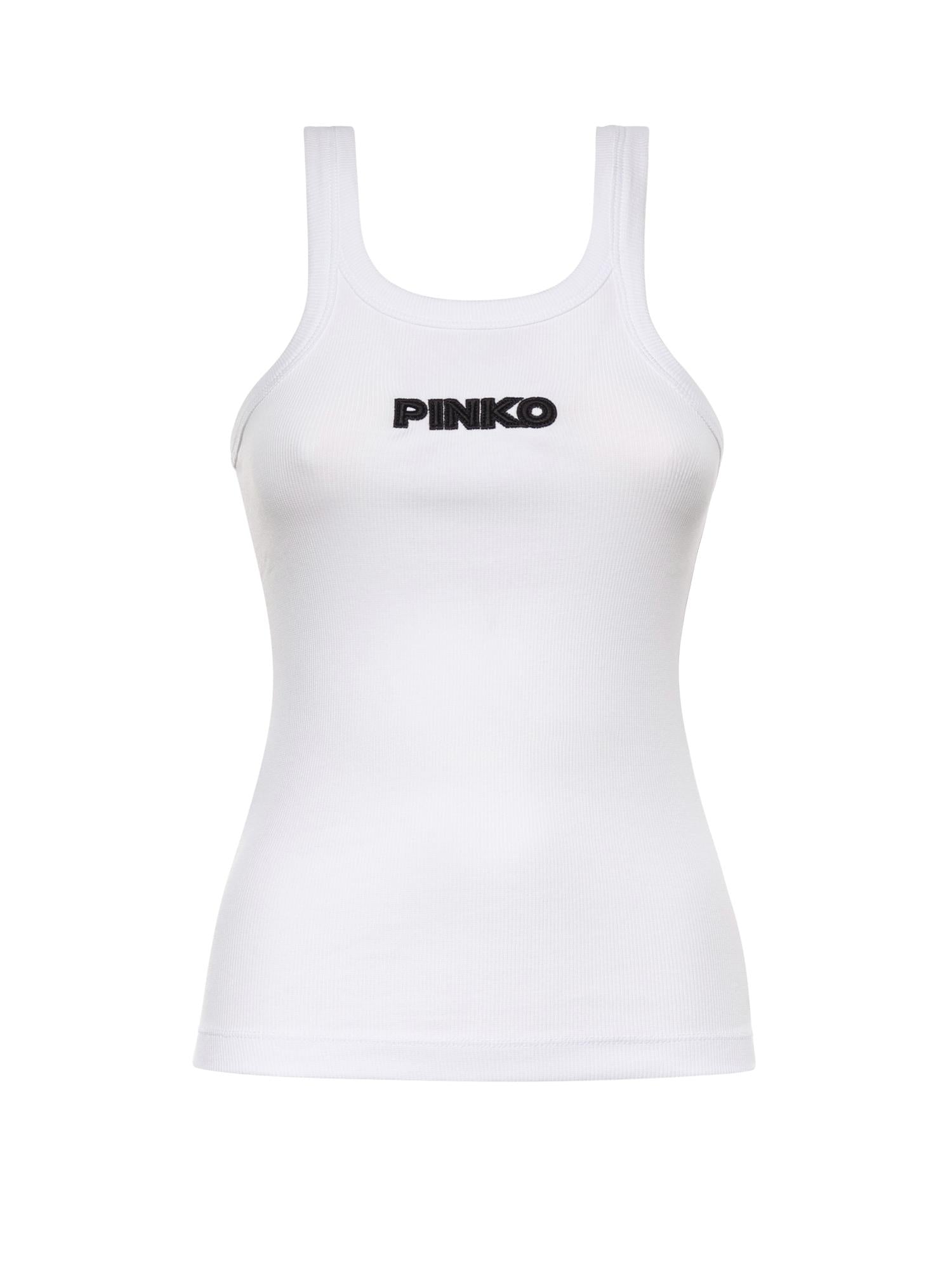 Tank top con logo 3D 107302 A3H6Z14 PINKO 