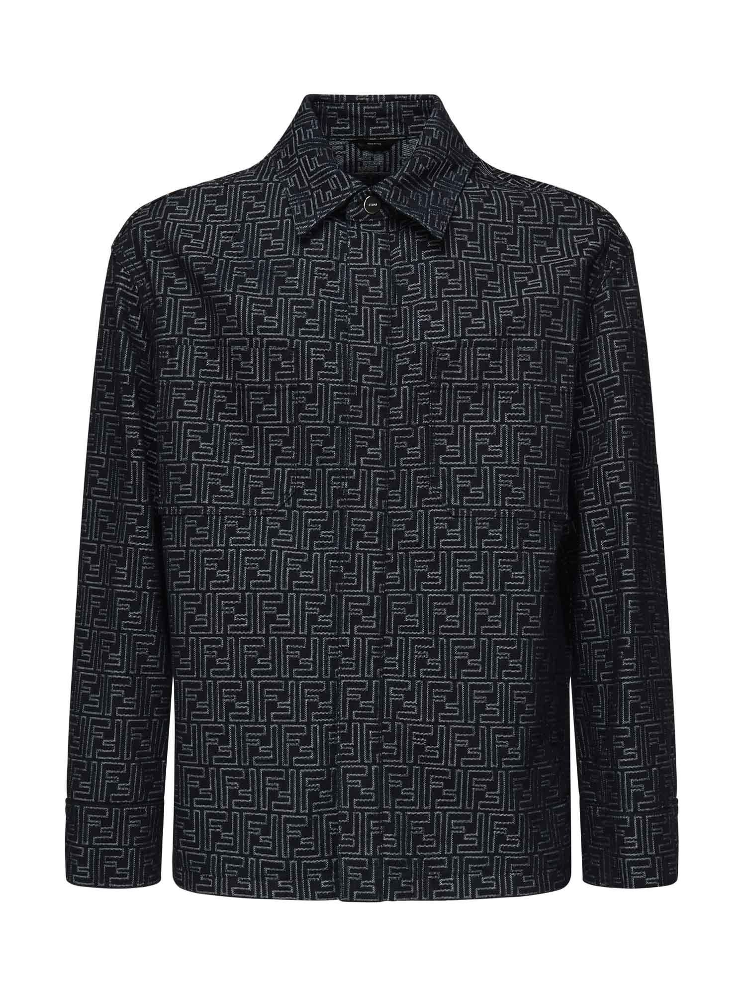Giacca in denim FF Jacquard FW1321 AUX4F0BUZ FENDI 