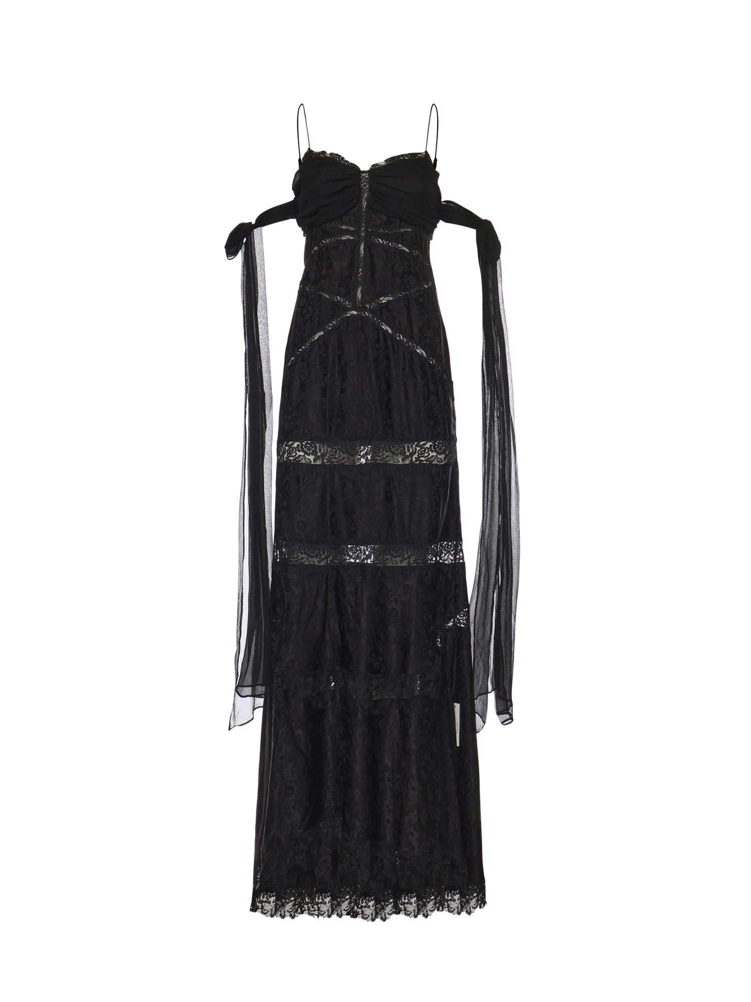 Abito Rita in seta e pizzo CD3447 BLACK FOR LOVE & LEMONS 