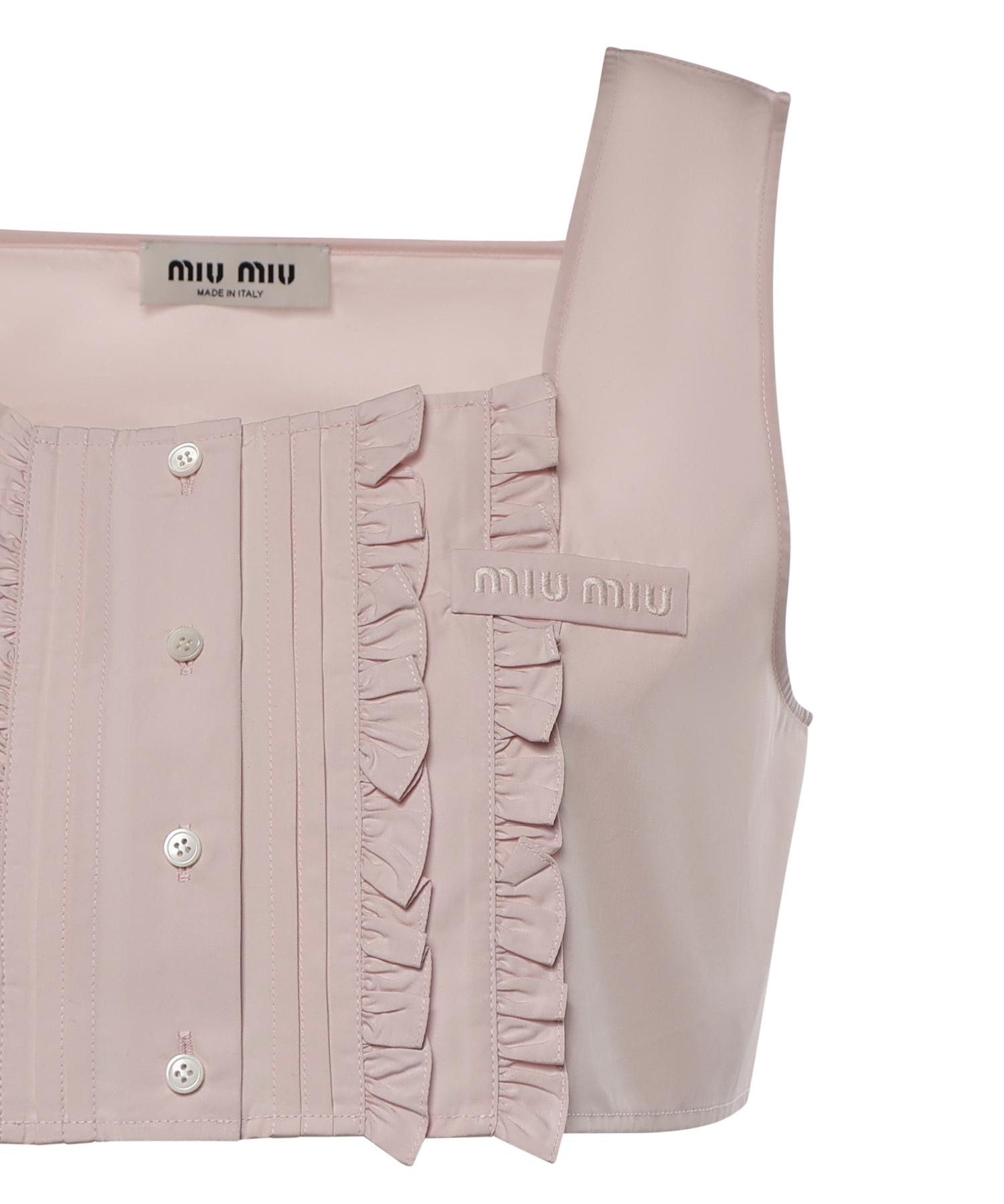 Top in popeline MT2245 10RGF0E18 MIU MIU 