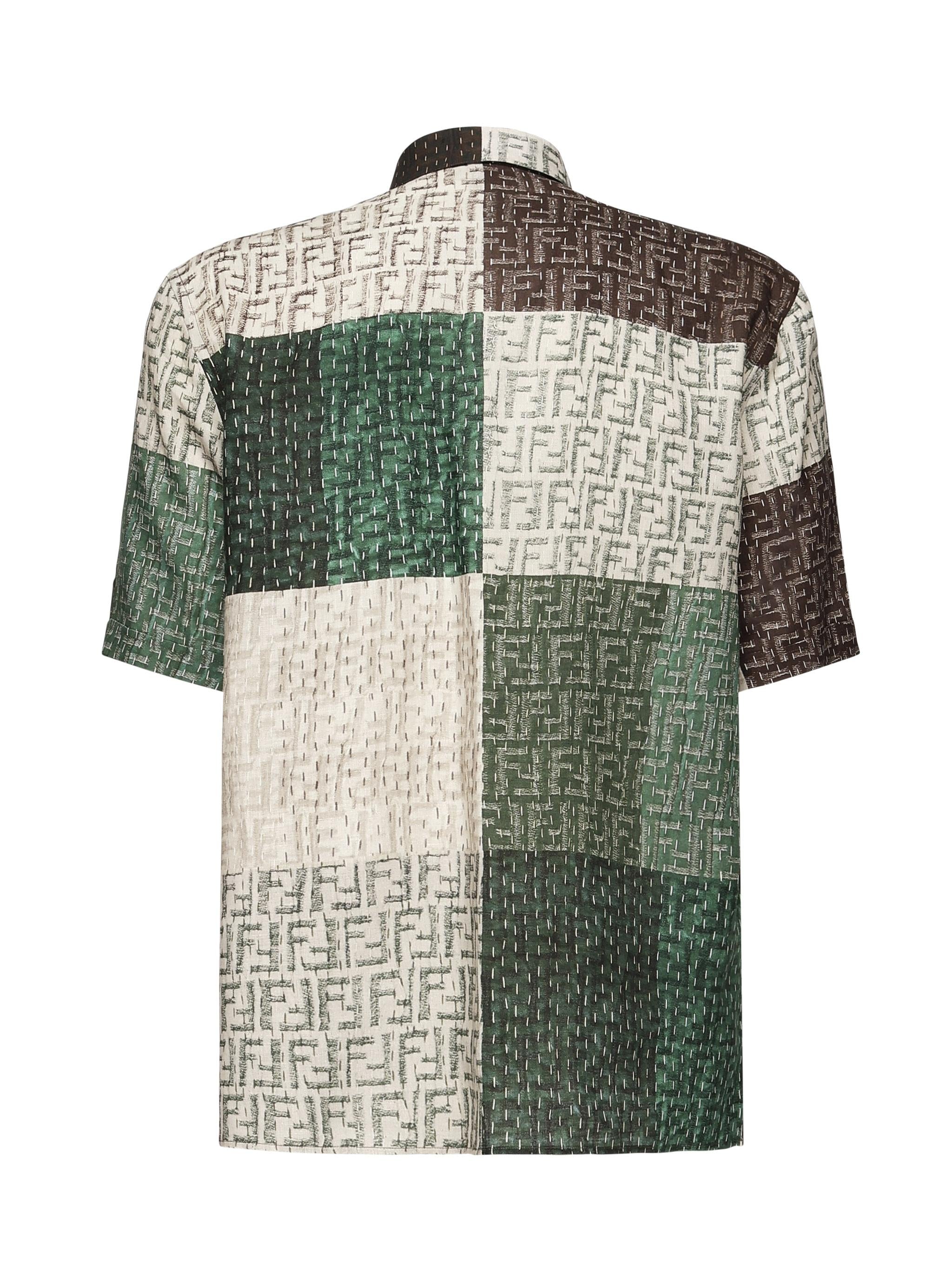 Camicia in lino FF Patchwork FS0795 AU73F1RFY FENDI 