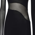 Abito con cut-out in maglia di seta AA9R2801K061B 995 ALAIA 