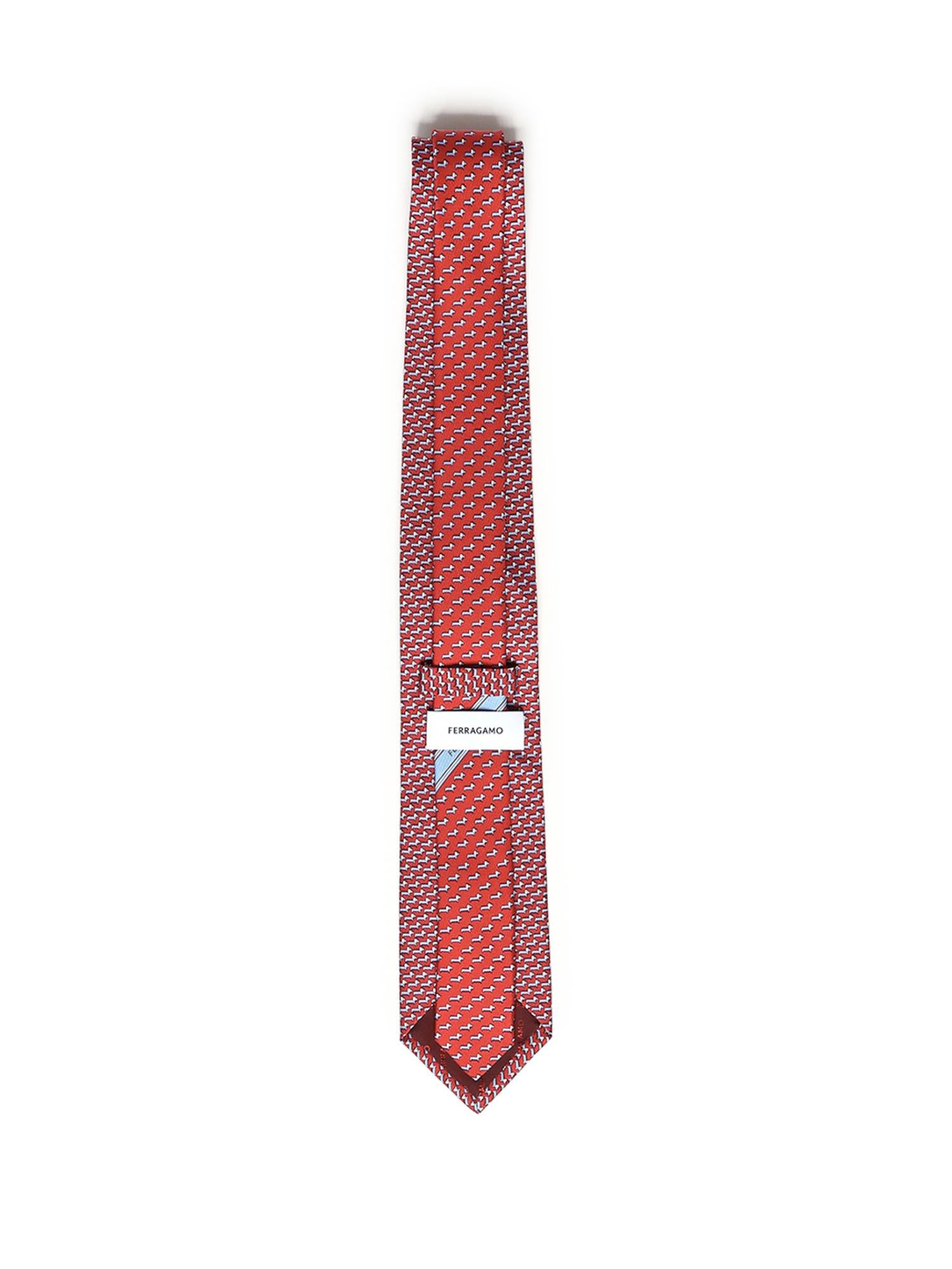 Cravatta in seta con stampa 351311 788887004 FERRAGAMO 