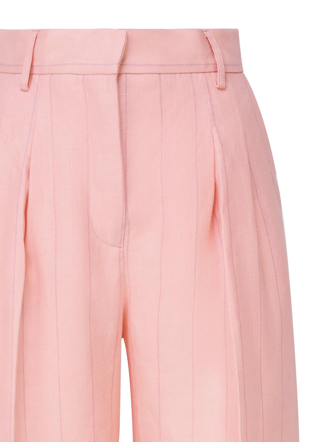 Pantaloni Nathalie in misto lino TM150407B TNL010PINK THE ANDAMANE 