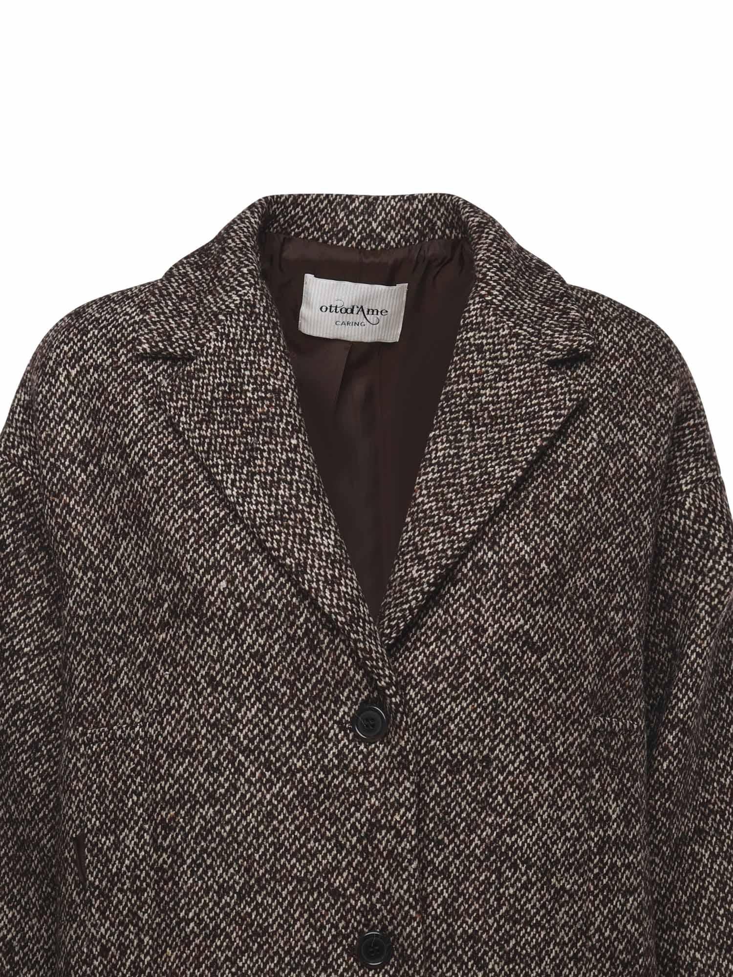 Cappotto midi melange DJ0063 VAR.UNICA OTTOD'AME 