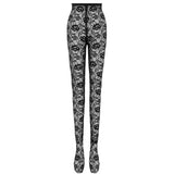 Leggings in pizzo stretch 759376 Y4H061000 SAINT LAURENT 