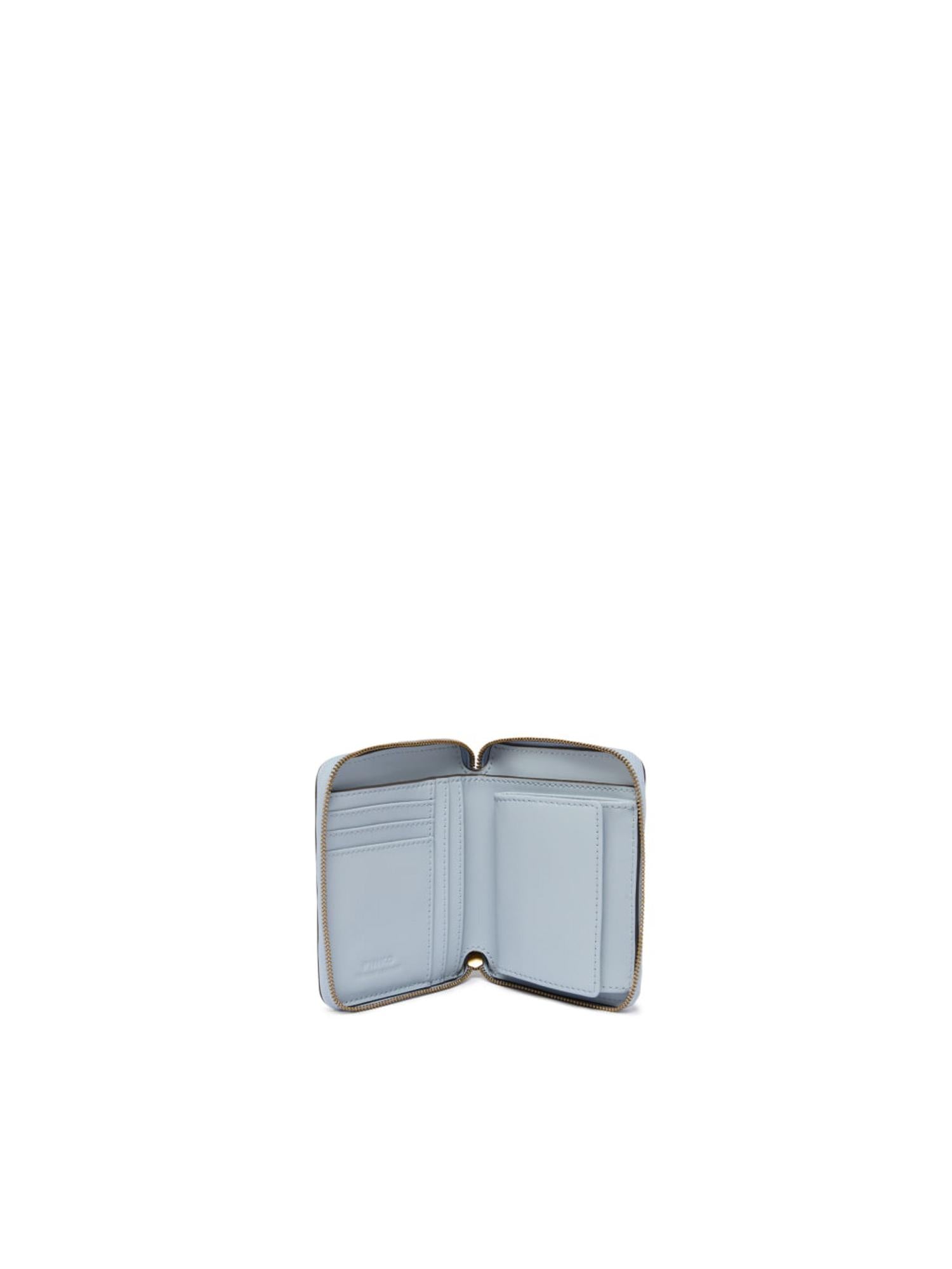 Portafoglio quadrato zip-around in pelle 100249 A0F1E37Q PINKO 