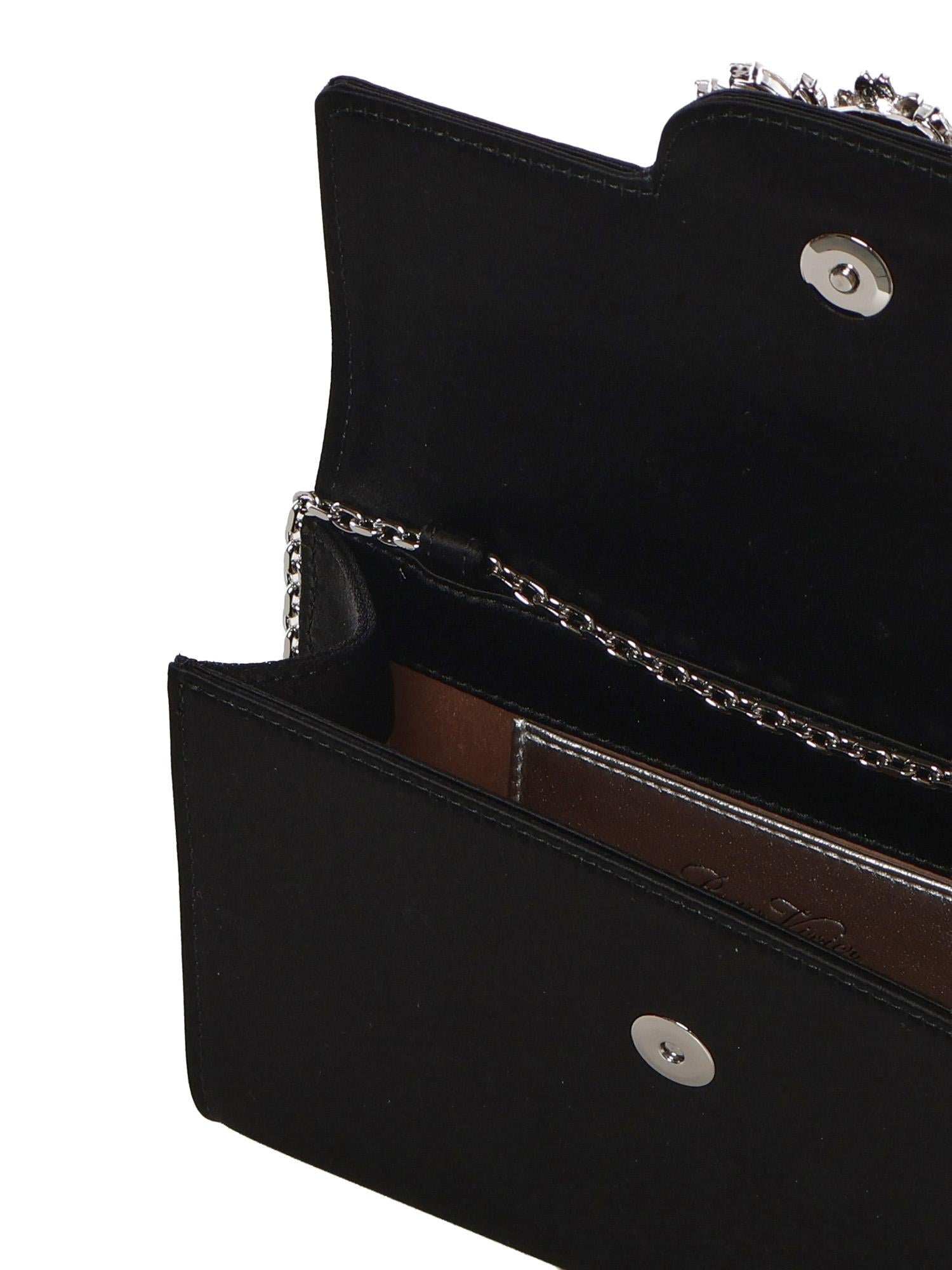 Pochette mini Efflorescence in raso RBWANVD0100RS0 B999 ROGER VIVIER 