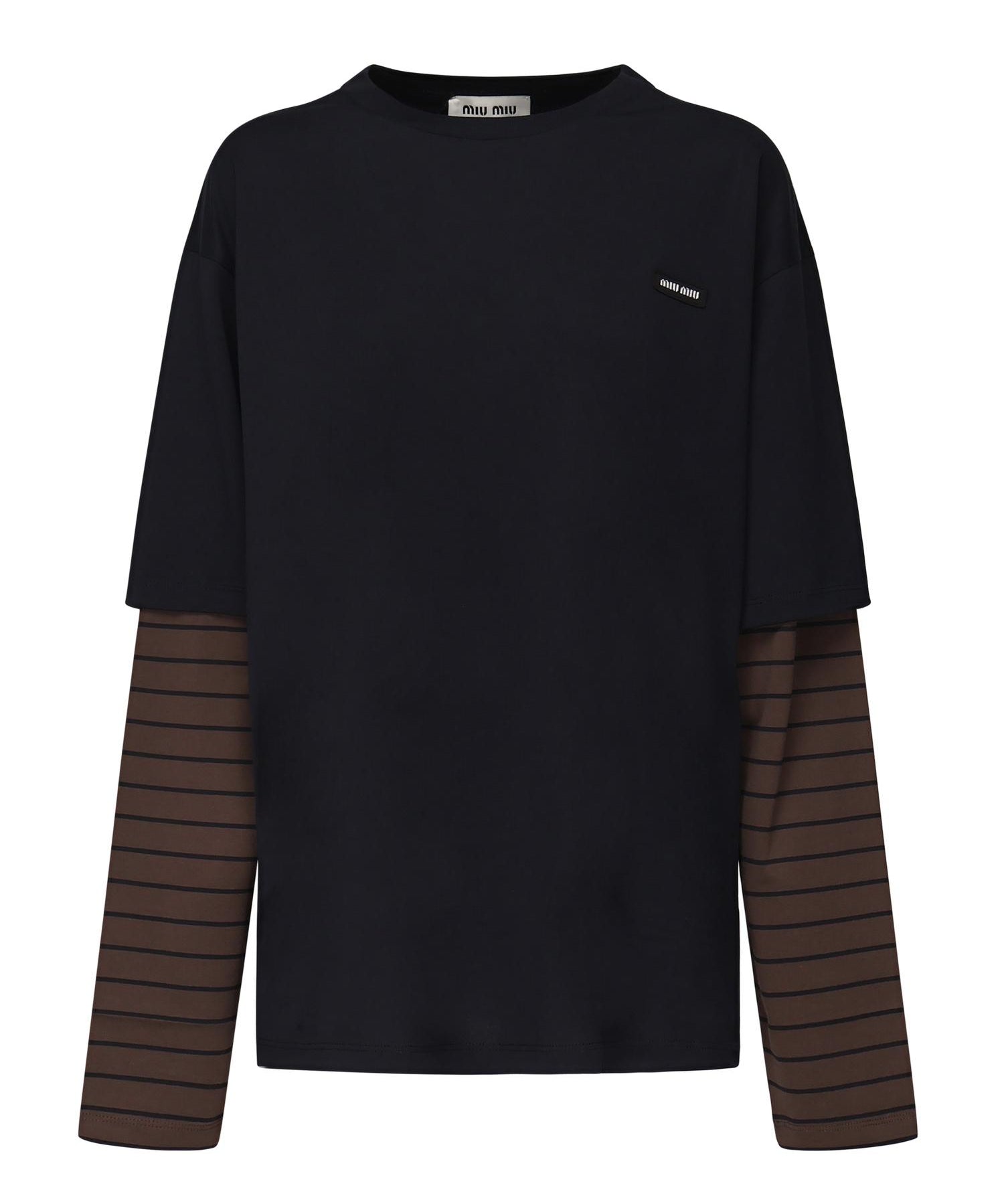 T-shirt con logo in jersey<BR/> MJL128 17ORF057W MIU MIU 