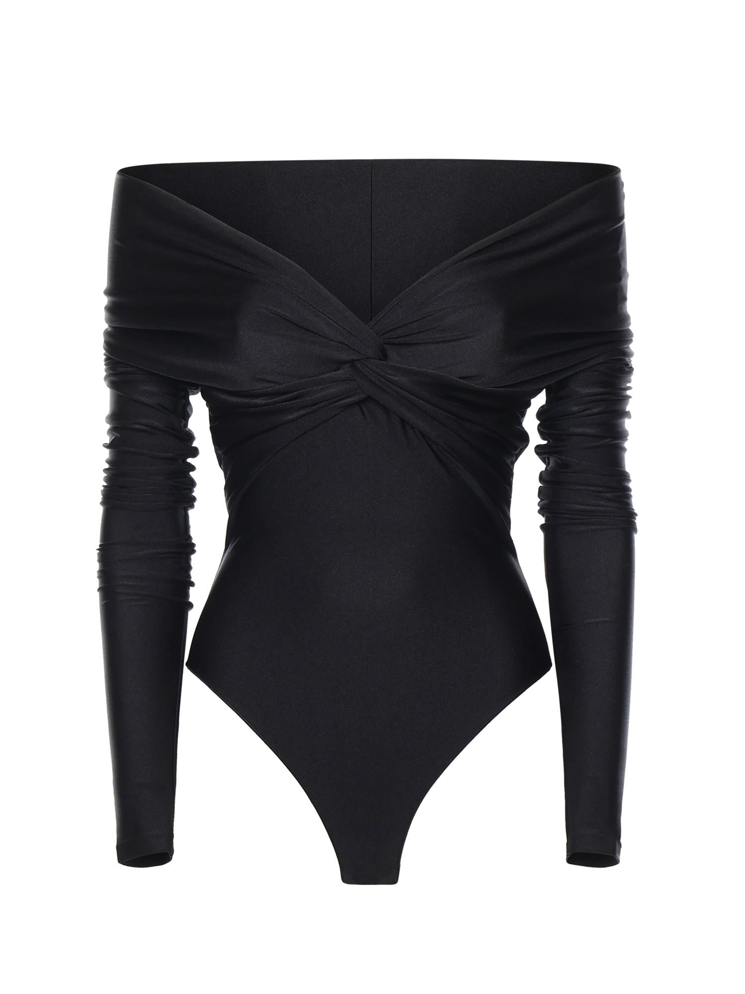 Body Kendall in lycra lucida T190714A TJP062BLACK THE ANDAMANE 