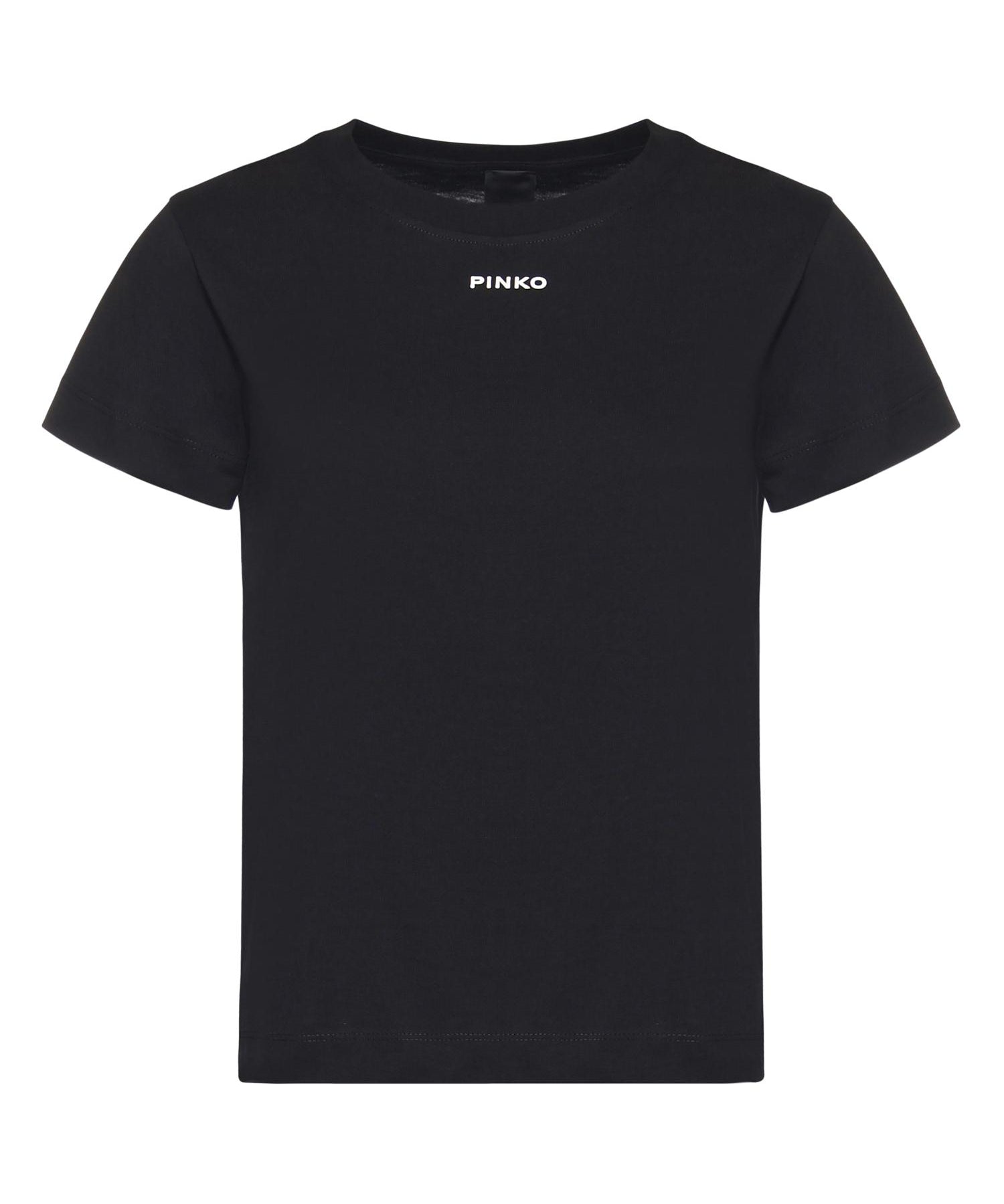 T-shirt con logo lettering<BR/> 100373 A34FZ99 PINKO 
