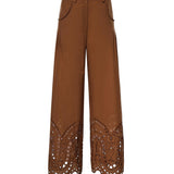 Pantaloni Ray in cotone 263502 BROWN CHARO RUIZ 