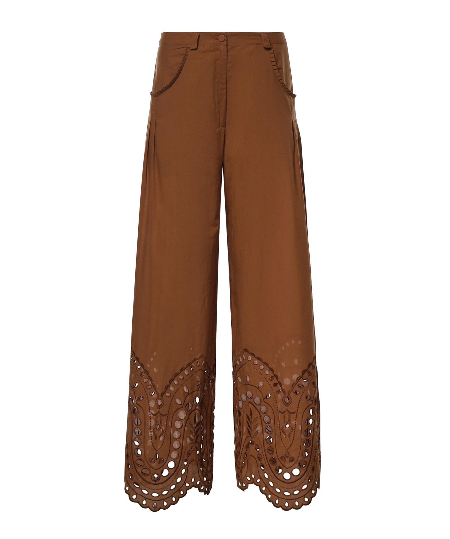 Pantaloni Ray in cotone 263502 BROWN CHARO RUIZ 