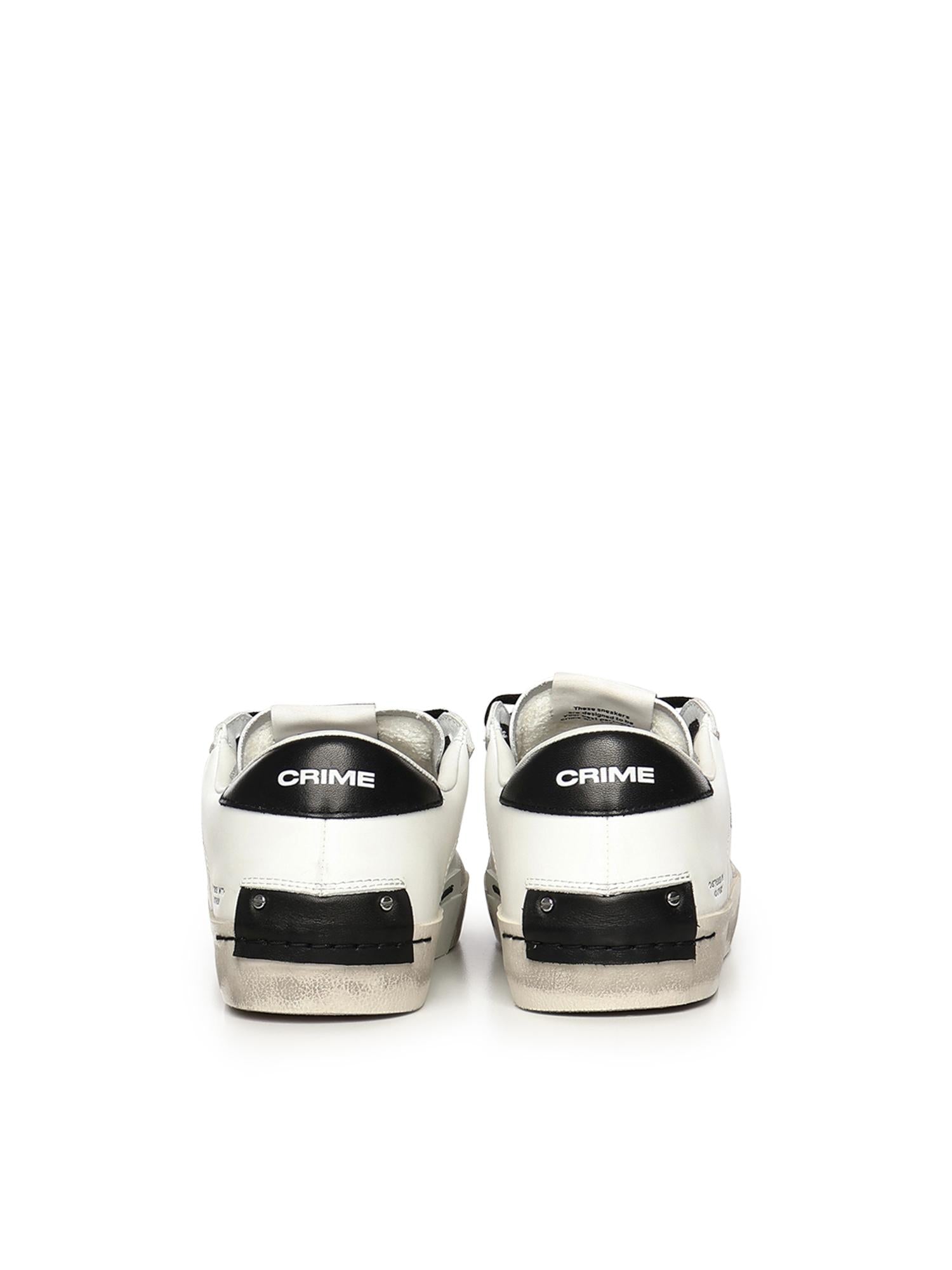 Sneaker Distressed in pelle 16001PP5B WHITE CRIME LONDON 