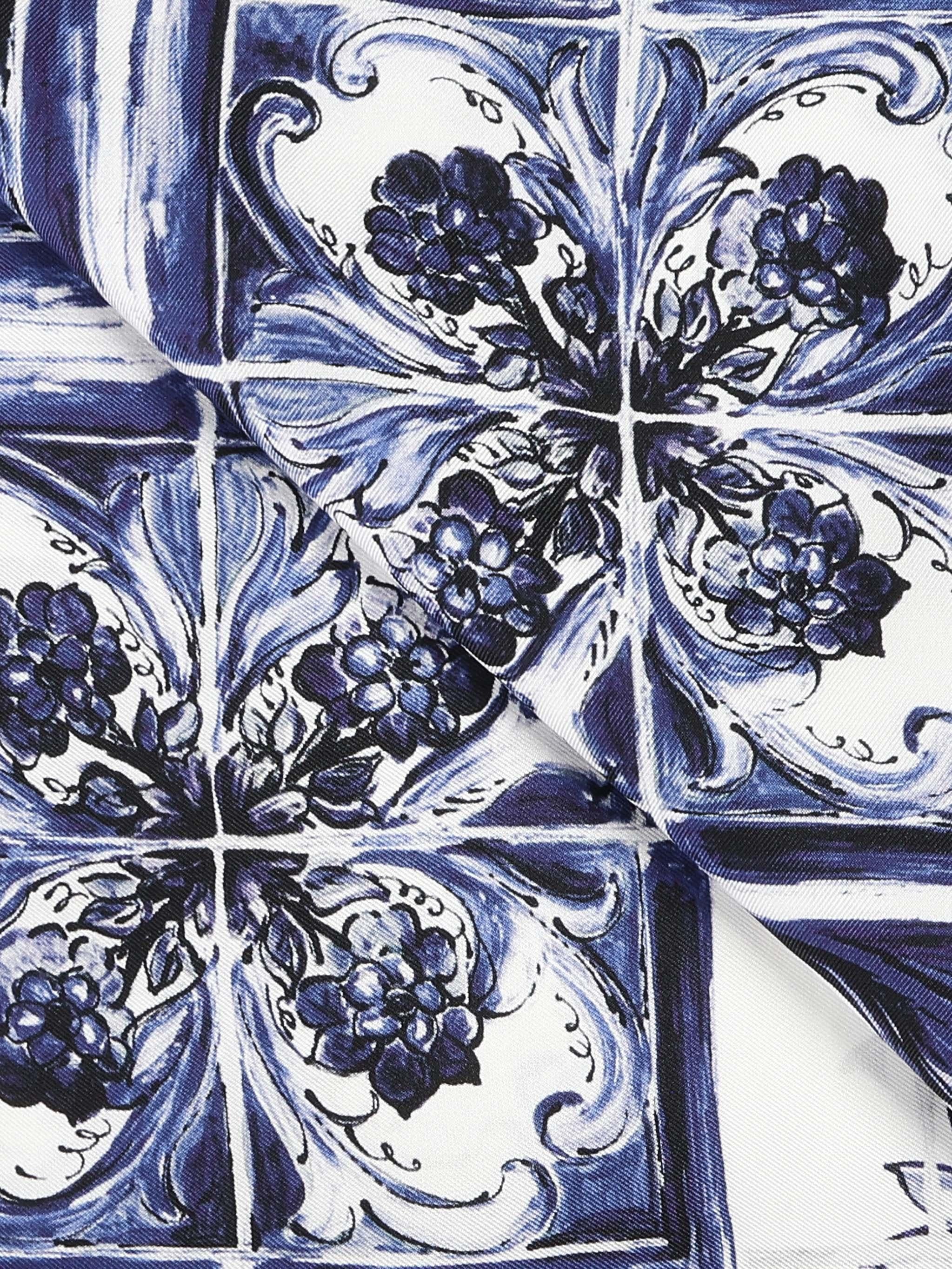 Foulard in twill stampa maiolica FN090R GDAOZHA3OA DOLCE & GABBANA 