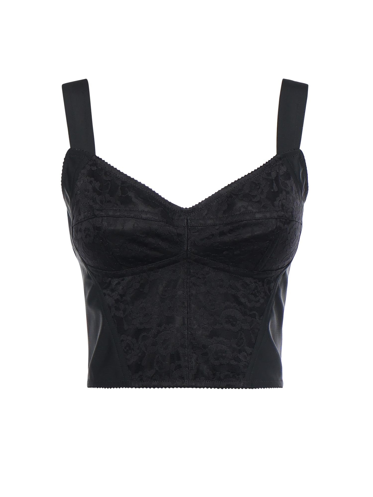 Top bustier in guaina jacquard e pizzo F7T19T GDCLQN0000 DOLCE & GABBANA 
