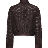 Camicia cropped con ricamo sangallo 106277 A35PM28 PINKO 