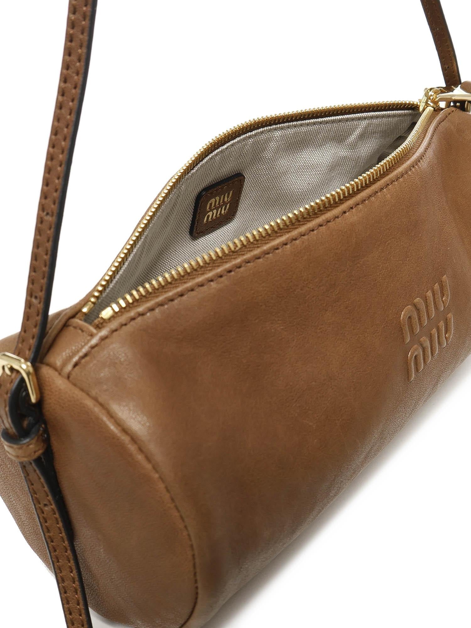 borsa a spalla in nappa Aviator 5NE851 AEFXF0316 MIU MIU 