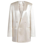 Giacca doppiopetto in raso lucido V05081627 0002 ALBERTA FERRETTI 