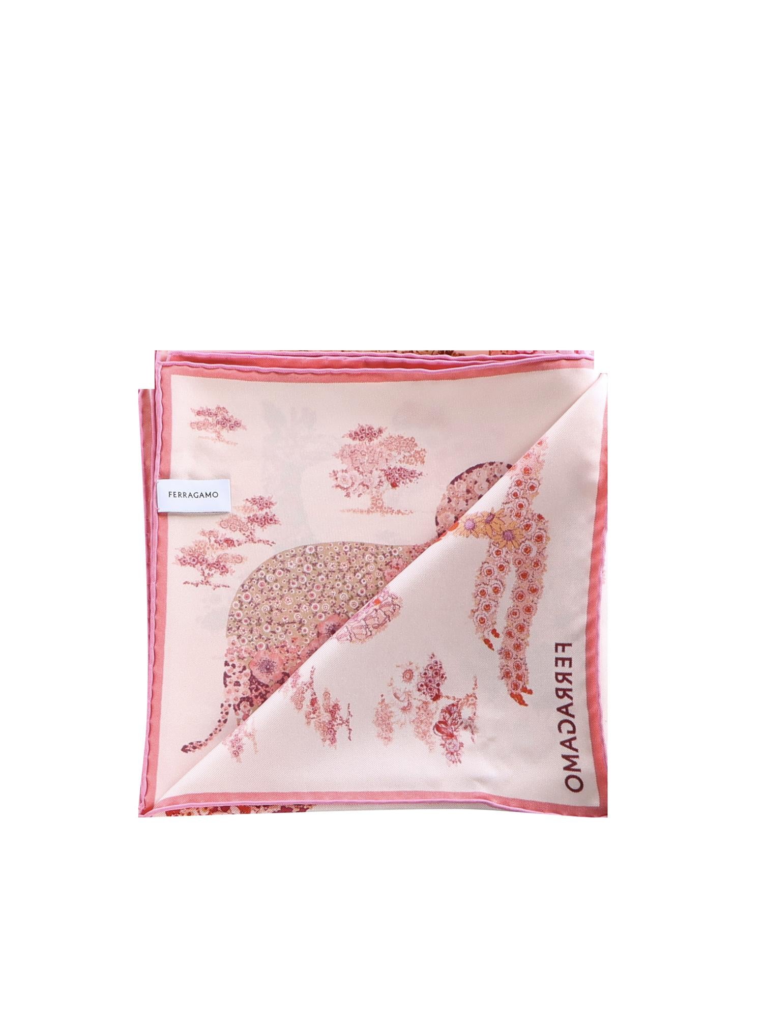 Foulard in seta con stampa 310217 785447001 FERRAGAMO 