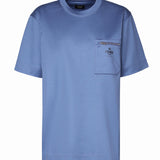 T-shirt in cotone con taschino con zip FY0936 ARYRF0GCT FENDI 