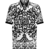 Camicia in seta stampa Maiolica G5LG9T HI1Y6IZ3TN DOLCE & GABBANA 