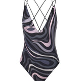 Costume da bagno con stampa Marmo<BR/> 5UMC01 5U775068 PUCCI 