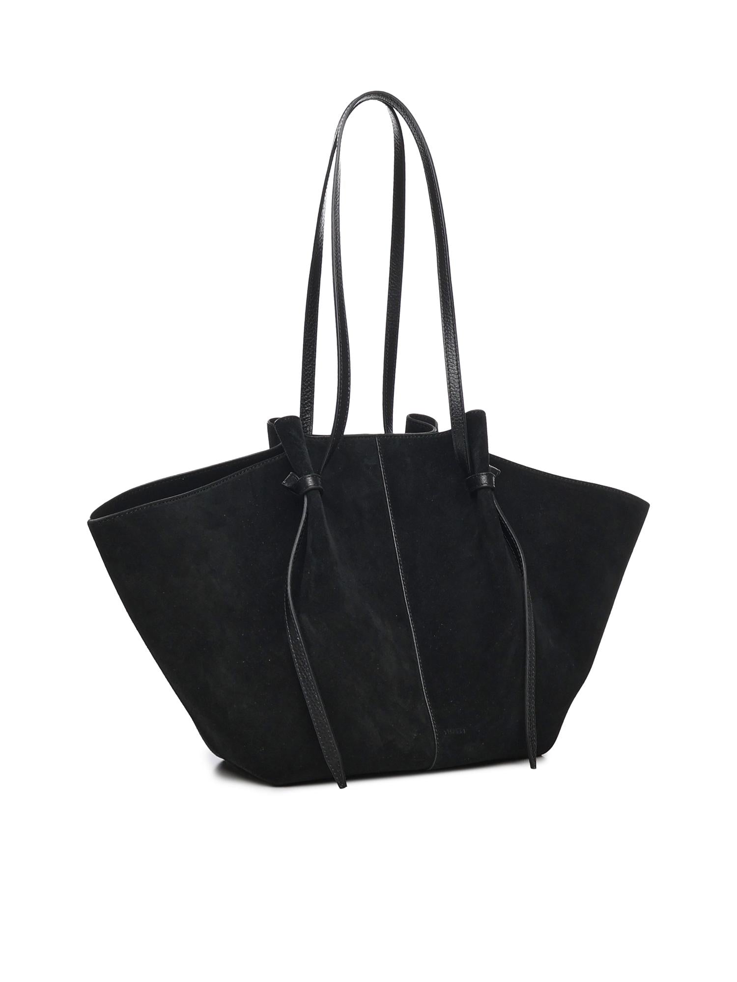 Borsa tote Mochi in pelle scamosciata LARGE MOCHI SUEDE BLACK YUZEFI 