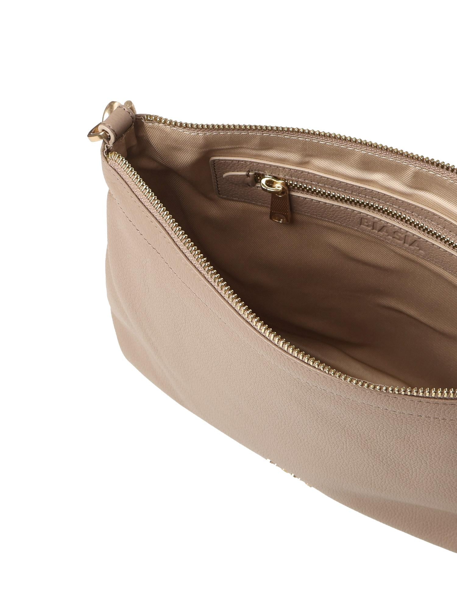 Borsa a spalla con logo BIBP9FA01 TAUPE BIASIA 