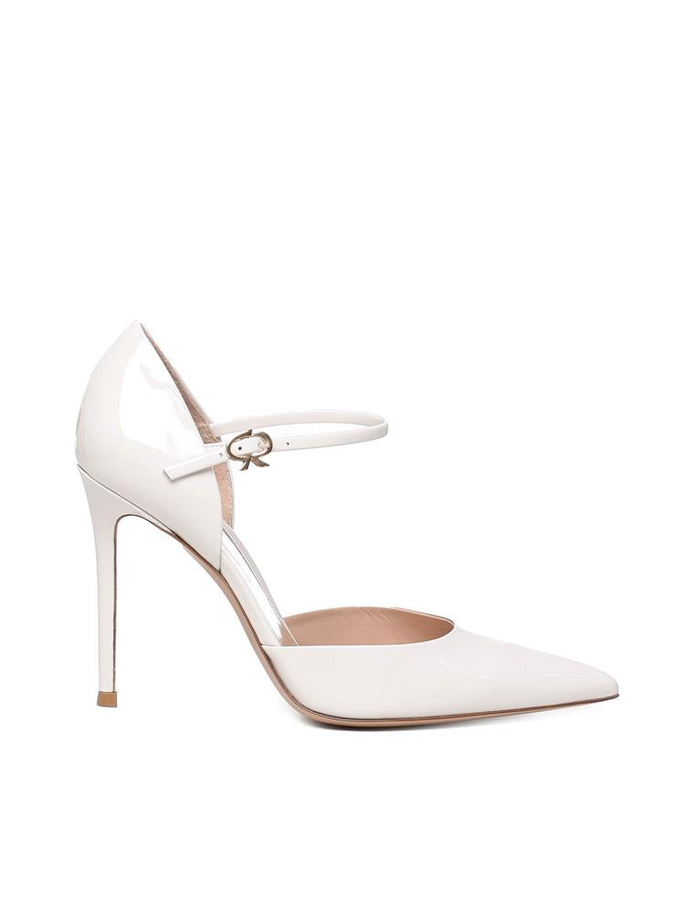 Tacchi in vernice con cinturino<BR/> G40378.15RIC.VEROFFW VERNICEOFFWHITE GIANVITO ROSSI 