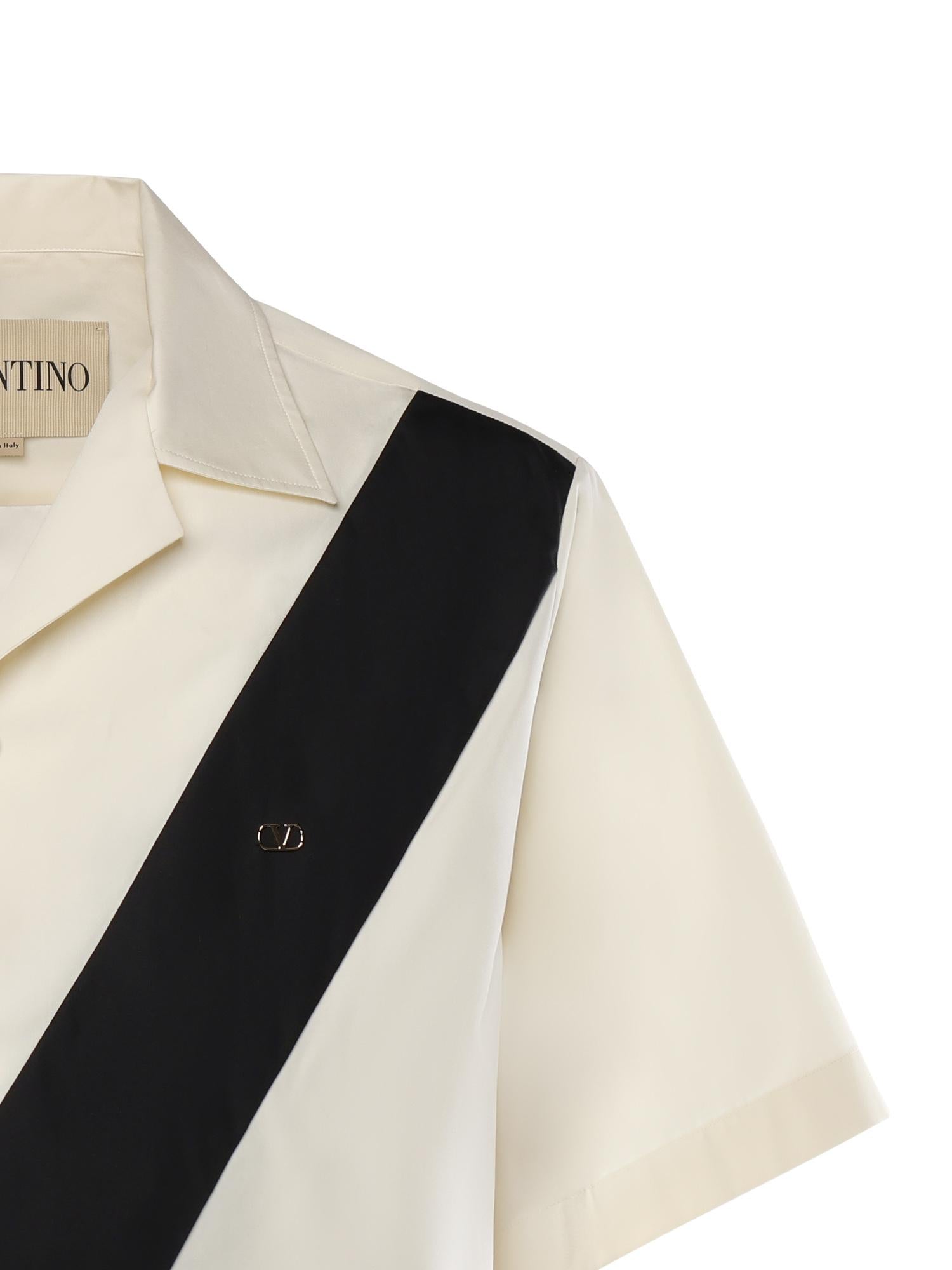 Camicia bowling in popeline di cotone 8V3AAV11 B570AN VALENTINO GARAVANI 