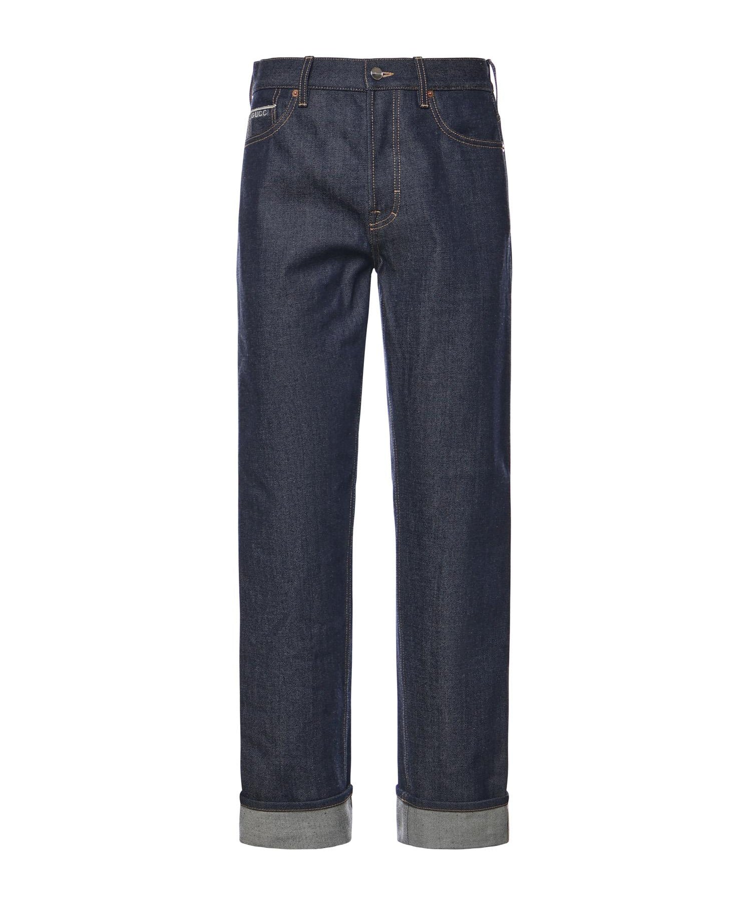 Jeans in denim con risvolti 834523 XDDCS4395 GUCCI 