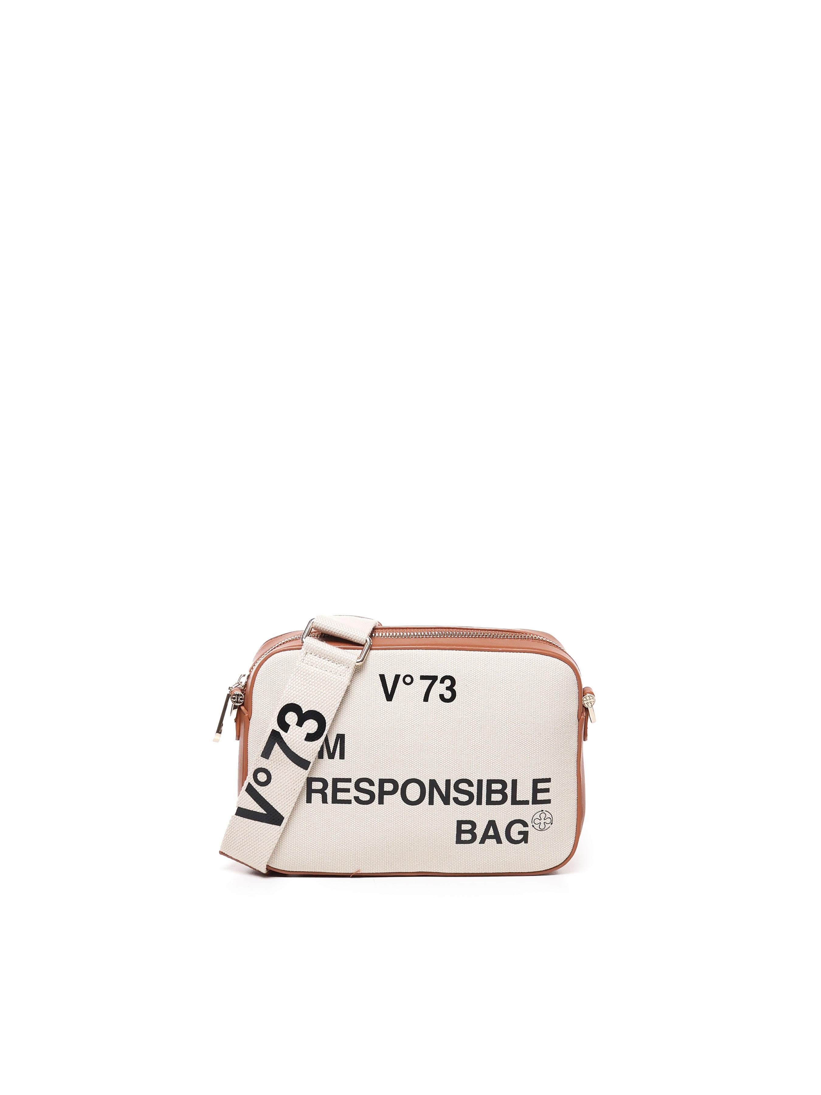Borsa a spalla Responsability in cotone 73BS6AF04 RESPONSIBILITY BISNATURALE/CUOIO V° 73 